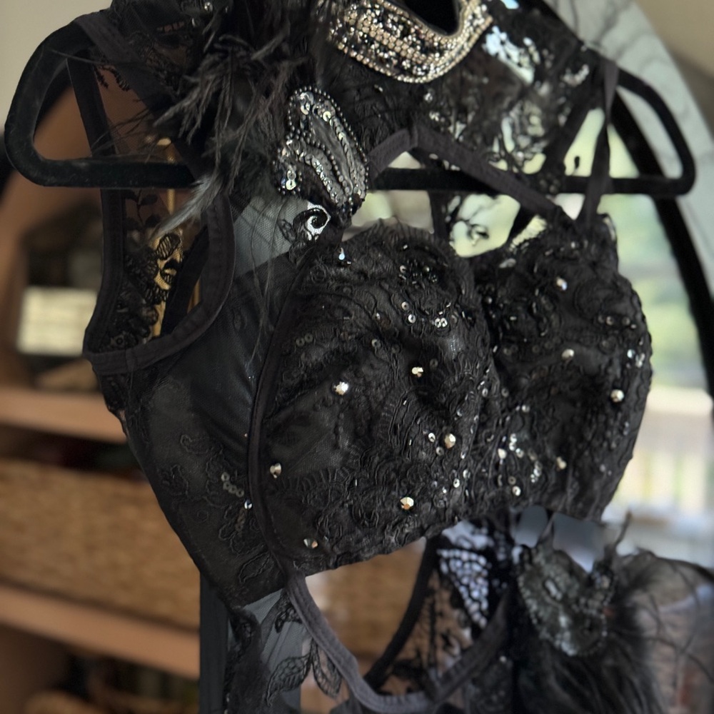 ⭐️🎹Custom Black Leotard Jazz Dance Costume or Chicago Halloween costume👠 - Picture 4 of 14